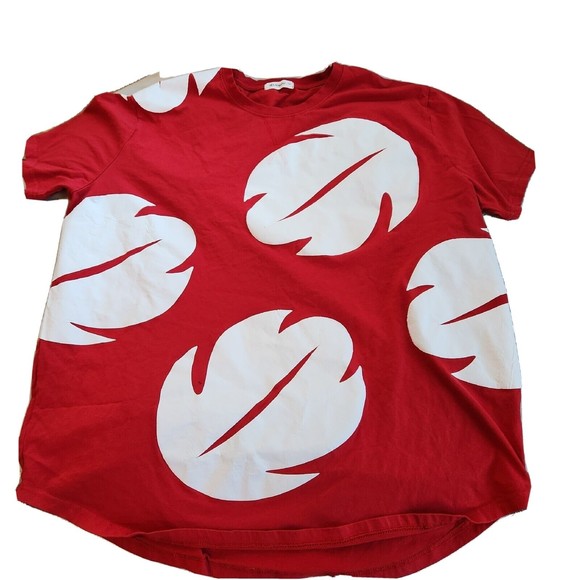 KLIEGOU HIPSTER HIP HOP STREET‎ RED LEAF LOOSE FIT SHORT SLEEVE T Shirt Mens XXL - Picture 1 of 6